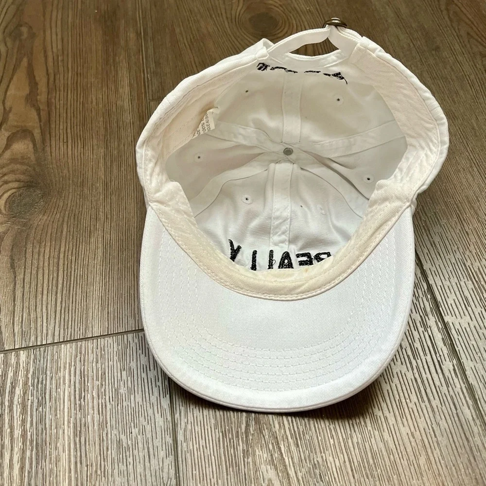 White Cap with Black Embroidery - Picture 7 of 8